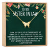 Christmas Gift for Sister-In-Law Butterfly Pendant Necklace
