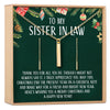 Christmas Gift for Sister-In-Law Gold Bar Earring Threader and Necklace Jewelry Set