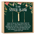 Christmas Gift for Sister-In-Law Gold Bar Earring Threader and Necklace Jewelry Set by Dear Ava