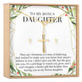 Christmas Gift for Stepdaughter Cross earring and Necklace Set Jewelry Set by Dear Ava