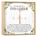 Christmas Gift for Stepdaughter Cross earring and Necklace Set Jewelry Set by Dear Ava