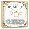 Christmas Gift for Stepdaughter Linked Circles Earring and Necklace Jewelry Set