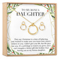 Christmas Gift for Stepdaughter Linked Circles Earring and Necklace Jewelry Set by Dear Ava