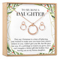 Christmas Gift for Stepdaughter Linked Circles Earring and Necklace Jewelry Set by Dear Ava