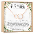 Christmas Gift for Teacher Double Circles Necklace by Dear Ava
