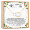 Christmas Gift for Teacher Double Circles Necklace