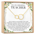Christmas Gift for Teacher Double Circles Necklace by Dear Ava