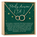 Christmas Gift for Teaching Assistant Double Circles Necklace by Dear Ava