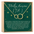 Christmas Gift for Teaching Assistant Double Circles Necklace by Dear Ava