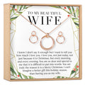 Christmas Gift for Wife Linked Circles Earring and Necklace Jewelry Set by Dear Ava