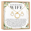Christmas Gift for Wife Linked Circles Earring and Necklace Jewelry Set
