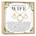 Christmas Gift for Wife Linked Circles Earring and Necklace Jewelry Set by Dear Ava