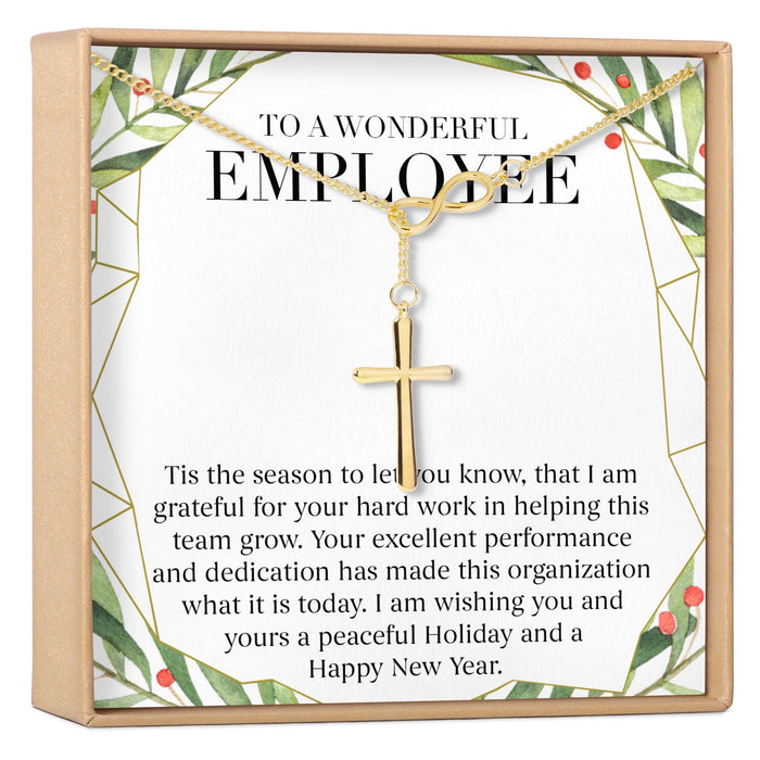 Christmas Gifts for Employee Appreciation Infinity Cross Necklace by Dear Ava