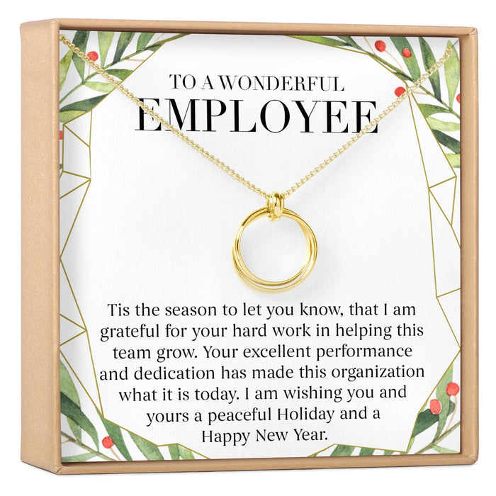 Christmas Gifts for Employee Appreciation Linked Circles Necklace by Dear Ava