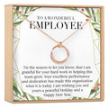 Christmas Gifts for Employee Appreciation Linked Circles Necklace by Dear Ava
