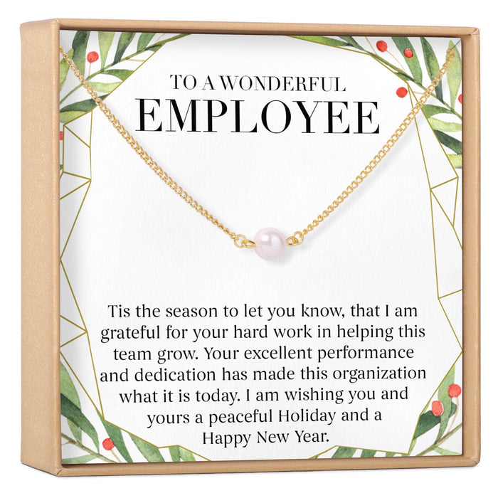 Christmas Gifts for Employee Appreciation Pearl Necklace by Dear Ava