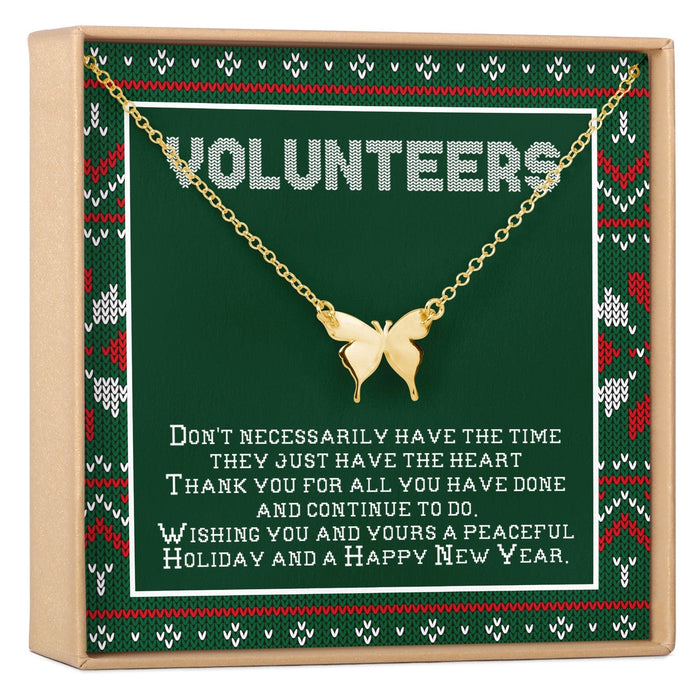 Christmas Gifts for Volunteer Appreciation Butterfly Pendant Necklace by Dear Ava