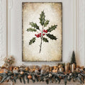 Christmas Holly Wall Art II by Tailored Canvases