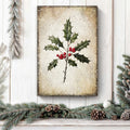 Christmas Holly Wall Art II by Tailored Canvases