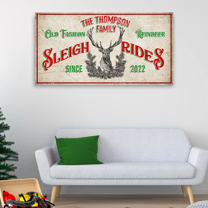 Christmas Reindeer Sign by Tailored Canvases