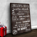 Christmas Rules Sign by Tailored Canvases