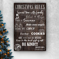 Christmas Rules Sign by Tailored Canvases