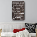 Christmas Rules Sign by Tailored Canvases