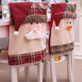 Christmas Santa Claus Snowman Chair Cover by DailySale