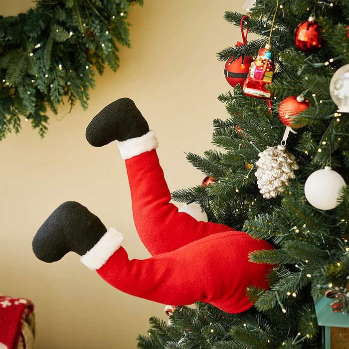 Christmas Tree Kicking Santa Legs by DailySale