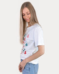 Christmas Tree Snowflake Sprinkles Graphic Tee - White by Boutique 23