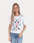 Christmas Tree Snowflake Sprinkles Graphic Tee - White by Boutique 23