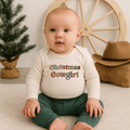 long sleeve graphic bodysuit | christmas cowgirl by Finn + Emma