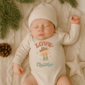 long sleeve graphic bodysuit | christmas lasso by Finn + Emma