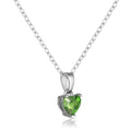 Chrome Diopside Heart Necklace by Fine Color Jewels