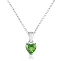 Chrome Diopside Heart Necklace by Fine Color Jewels