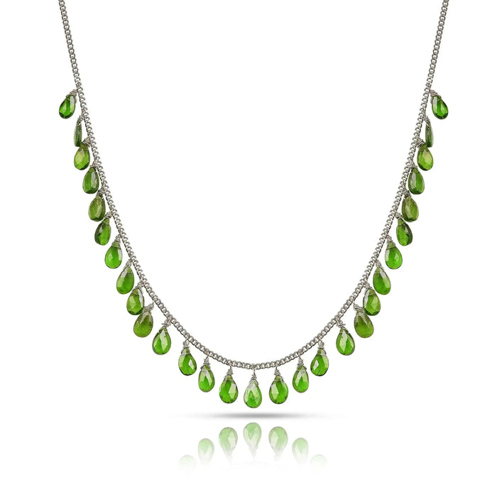 Chrome Diopside Layer Necklace by Fine Color Jewels