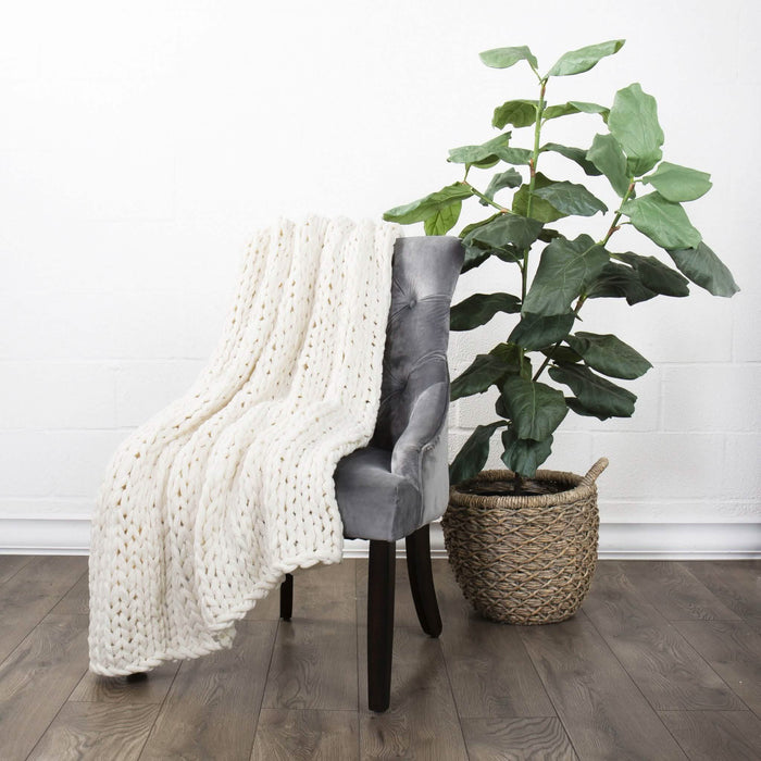 Chunky Knit Throw Blanket by DailySale