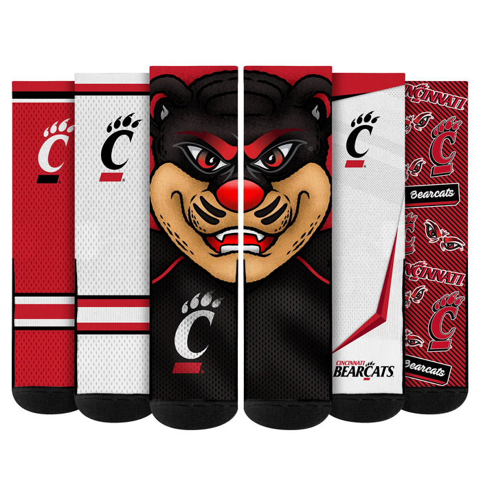 Cincinnati Bearcats - Super Fan Bundle 5-Pack by Rock 'Em Socks