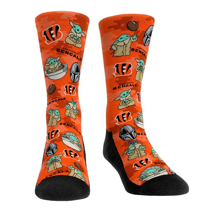 Cincinnati Bengals - Star Wars - Grogu All-Over by Rock 'Em Socks
