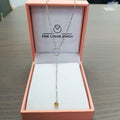 Citrine Drop Necklace by Fine Color Jewels