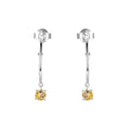 Citrine Open Hoop Earrings by Fine Color Jewels