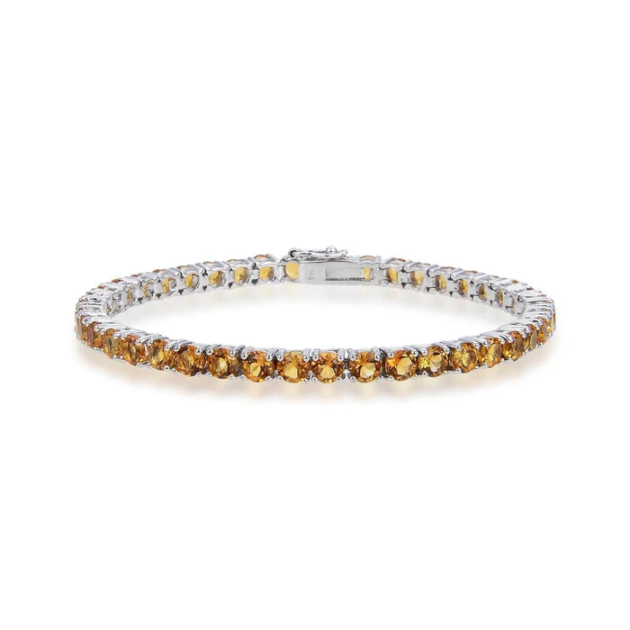 Citrine Round Tennis Bracelet by Fine Color Jewels