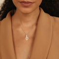 Citrine Treble Clef Music Necklace by Fine Color Jewels