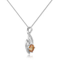 Citrine Treble Clef Music Necklace by Fine Color Jewels