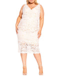 City Chic All Class Lace Overlay Sheath Dress, Size 24 / XXL by Vanessa Jane