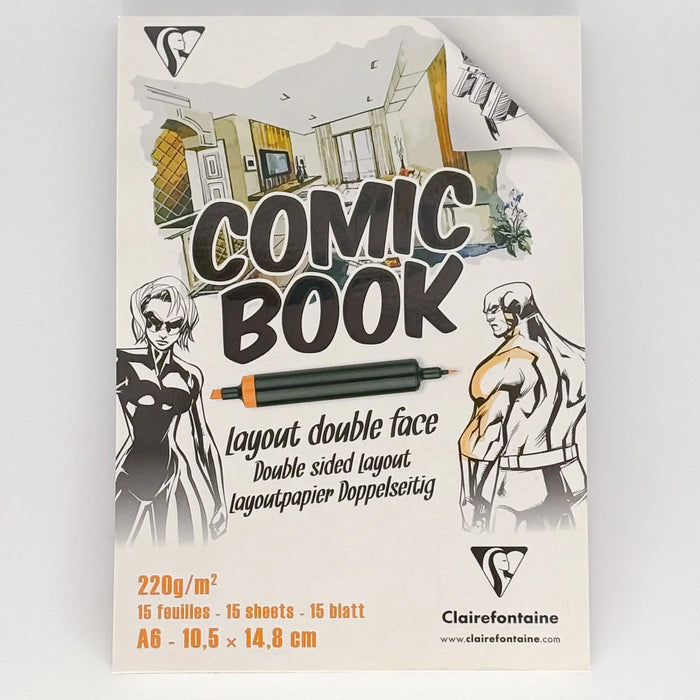 Clairfontaine - Comic Book Paper, 220g, A6, 15 Sheets by ShopSketchBox