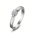 Classic 4-prong Set Round Zirconia Ring For Women by DailySale