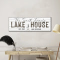 Classic Family Lake House Sign by Tailored Canvases