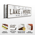 Classic Family Lake House Sign by Tailored Canvases