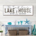 Classic Family Lake House Sign by Tailored Canvases